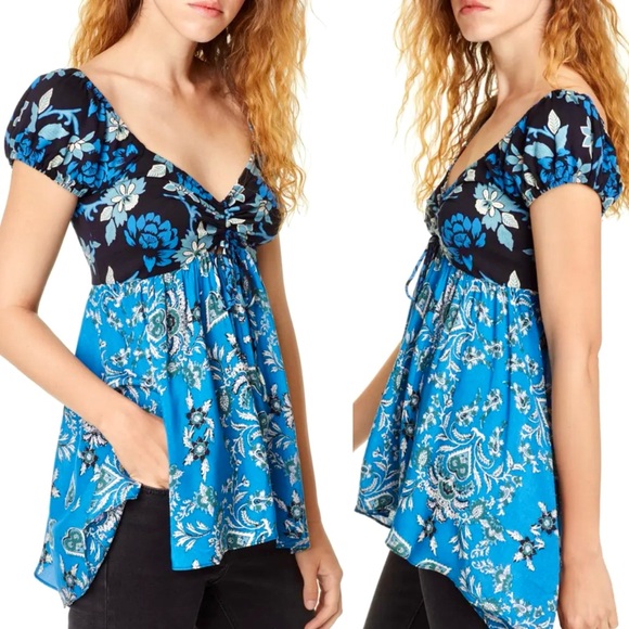 🌺🎉HP🎉🌺 NWT Free People La Bamba Babydoll Top - Picture 7 of 14